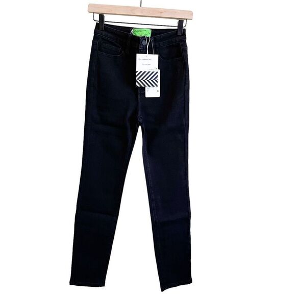 Free People Denim - Free People Sandrine Rose Womens Black Skinny Stretch Hi Rise Jeans Size 25 NWT
